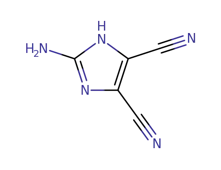 Molecular Structure of 40953-34-2 (4,5-Dicyano-2-aminoimidazole)