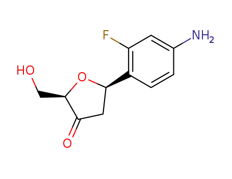 3-fluoro-4-(β-D-glycero-pentofuran-3-ulos-1-yl)aniline