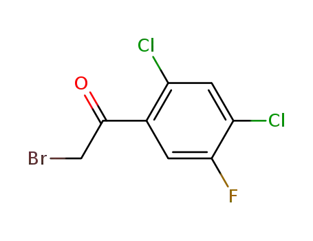 Molecular Structure of 357915-19-6 (2-bromo-1-(2,4-dichloro-5-fluorophenyl)ethanone)