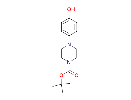 Molecular Structure of 158985-25-2 (1-BOC-4-(4-HYDROXY-PHENYL)-PIPERAZINE)