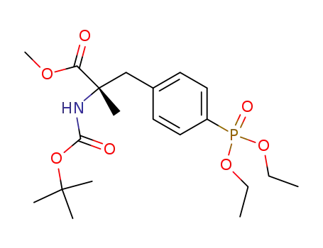 Molecular Structure of 675106-58-8 (L-Phenylalanine,
4-(diethoxyphosphinyl)-N-[(1,1-dimethylethoxy)carbonyl]-a-methyl-,
methyl ester)