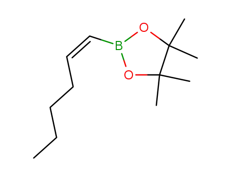Molecular Structure of 91083-23-7 (1,3,2-Dioxaborolane, 2-(1-hexenyl)-4,4,5,5-tetramethyl-, (Z)-)