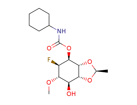 D-1-O-cyclohexylcarbamoyl-2-deoxy-5,6-O-ethylidene-2-fluoro-3-O-methyl-chiro-inositol