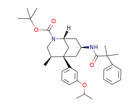 tert-butyl (1S,4R,5R,7S)-5-(3-isopropoxyphenyl)-4-methyl-7-[(2-methyl-2-phenylpropanoyl)amino]-2-azabicyclo[3.3.1]nonane-2-carboxylate