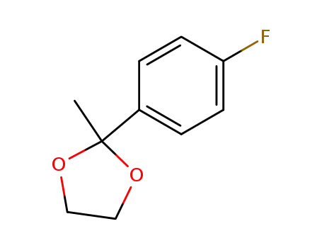 Molecular Structure of 36881-03-5 (1,3-Dioxolane, 2-(4-fluorophenyl)-2-methyl-)