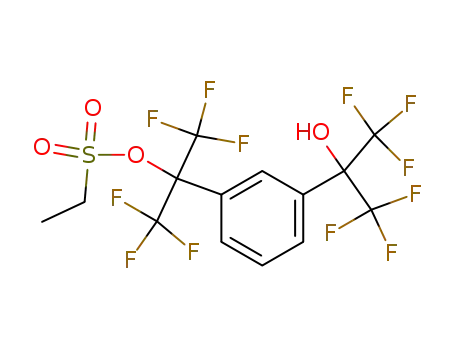 1-(1-ethanesulfonyloxy-2,2,2-trifluoro-1-tri-fluoromethylethyl)-3-(2,2,2-trifluoro-1-hydroxy-1-tri-fluoromethylethyl)-benzene