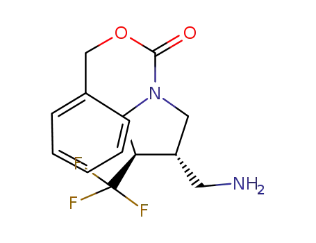 trans-1-benzyloxycarbonyl-3-aminomethyl-4-trifluoromethylpyrrolidine