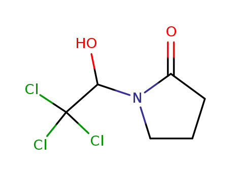 Molecular Structure of 7042-60-6 (2-Pyrrolidinone, 1-(2,2,2-trichloro-1-hydroxyethyl)-)