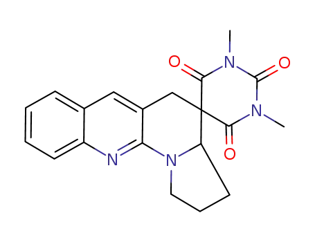 (+/-)-1',3'-dimethyl-1,2,3,3a-tetrahydro-2'H,5H-spiro[benzo[g]pyrrolo[1,2-a]-1,8-naphthyridine-4,5'-pyrimidine]-2',4',6'(1'H,3'H)-trione