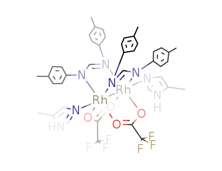 Rh2(N,N'-di-p-tolylformamidinate)2(trifluoroacetate)2(4-methylimidazole)2