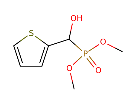 Molecular Structure of 98335-90-1 (Phosphonic acid, (a-hydroxy-2-thienylmethyl)-, dimethyl ester)