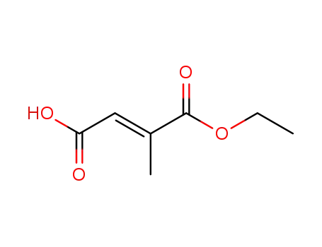 Molecular Structure of 89966-38-1 (2-Butenedioic acid, 2-methyl-, 1-ethyl ester, (E)-)