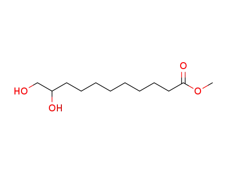 Molecular Structure of 24724-06-9 (Undecanoic acid, 10,11-dihydroxy-, methyl ester)