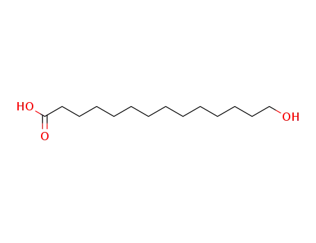 Molecular Structure of 17278-74-9 (14-HydroxyMyristic acid)