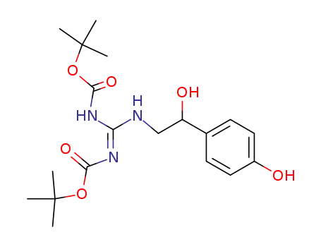 tert-butyl [(Z)-[(tert-butoxycarbonyl)amino]{[2-hydroxy-2-(4-hydroxyphenyl)ethyl]amino}methylidene]carbamate