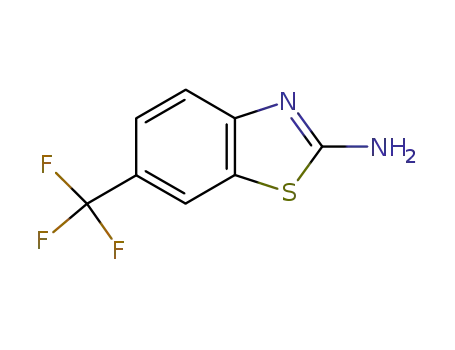 Molecular Structure of 777-12-8 (2-AMINO-6-(TRIFLUOROMETHYL)BENZOTHIAZOLE)