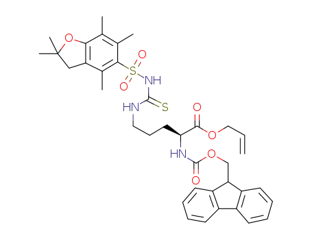allyl L-2-(((9H-fluoren-9-yl)methoxy)carbonylamino)-5-(3-(2,2,4,6,7-pentamethyl-2,3-dihydrobenzofuran-5-ylsulfonyl)thioureido)pentanoate