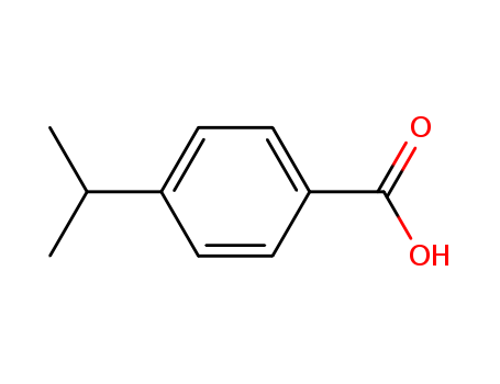 536-66-3,4-Isopropylbenzoic acid,Benzoicacid, p-isopropyl- (6CI,8CI);4-(1-Methylethyl)benzoic acid;4-Isopropylbenzoicacid;Cumic acid;Cuminic acid;p-Isopropylbenzoic acid;