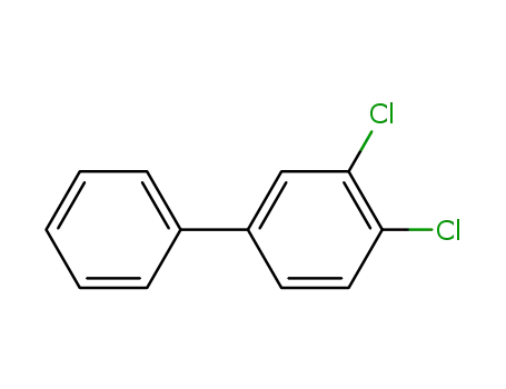 Molecular Structure of 2974-92-7 (3,4-Dichlorobiphenyl)