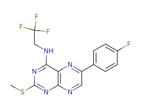 [6-(4-fluoro-phenyl)-2-methylsulfanyl-pteridin-4-yl]-(2,2,2-trifluoro-ethyl)-amine