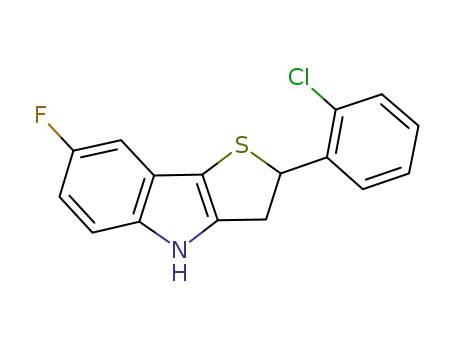 2-(2-chlorophenyl)-7-fluoro-3,4-dihydro-2H-thieno[3,2-b]indole