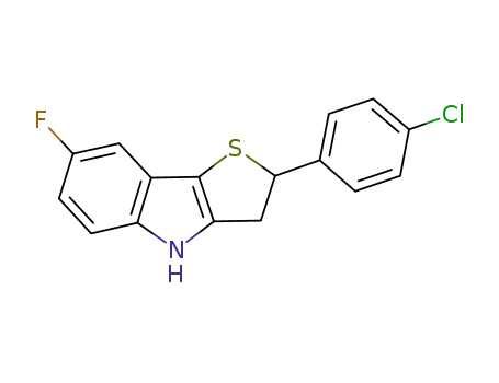 2-(4-chlorophenyl)-7-fluoro-3,4-dihydro-2H-thieno[3,2-b]indole