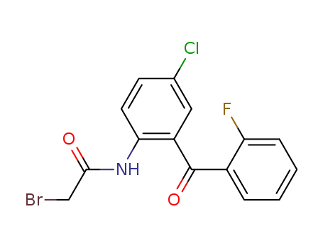 Molecular Structure of 1584-62-9 (2-bromo-4'-chloro-2'-(o-fluorobenzoyl)acetanilide)