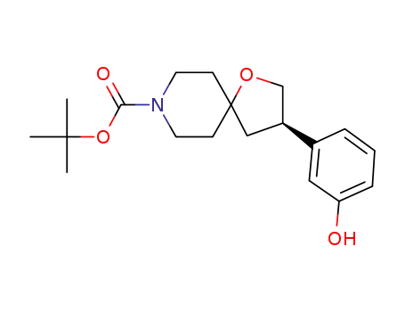 tert-butyl (3R)-3-[3-hydroxyphenyl]-1-oxa-8-azaspiro[4.5]decane-8-carboxylate