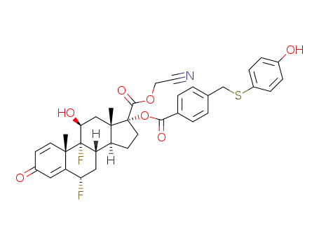 cyanomethyl (6α,11β,17α)-6,9-difluoro-11-hydroxy-17-[(4-{[(4-hydroxyphenyl)thio]methyl}benzoyl)oxy]-3-oxoandrosta-1,4-diene-17-carboxylate
