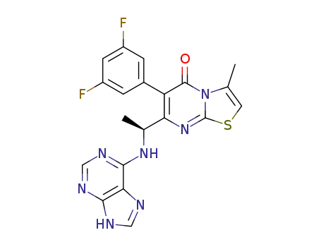 6-(3,5-difluorophenyl)-3-methyl-7-[1-(9H-purin-6-ylamino)ethyl]-5H-[1,3]thiazolo[3,2-a]pyrimidin-5-one