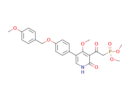 dimethyl (2-(4-methoxy-5-(4-((4-methoxybenzyl)oxy)phenyl)-2-oxo-1,2-dihydropyridin-3-yl)-2-oxoethyl)phosphonate