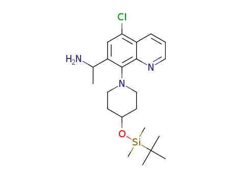 1-[8-(4-{[tert-butyl(dimethyl)silyl]oxy}piperidin-1-yl)-5-chloroquinolin-7-yl]ethanamine