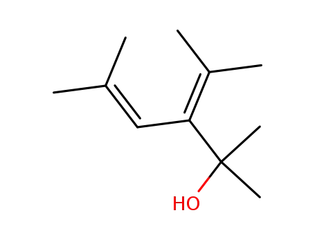 Molecular Structure of 30762-44-8 (4-Hexen-2-ol, 2,5-dimethyl-3-(1-methylethylidene)-)