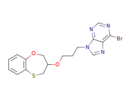 (R,S)-6-bromo-9-[3-(3,4-dihydro-2H-1,5-benzoxathiepine-3-yloxy)-propyl]-9H-purine