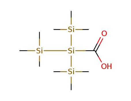 Molecular Structure of 70096-33-2 (2-Trisilanecarboxylic acid, 1,1,1,3,3,3-hexamethyl-2-(trimethylsilyl)-)