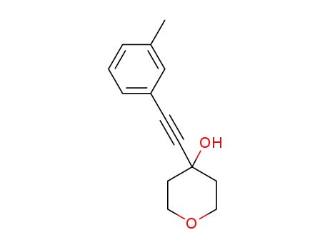 4-(m-tolylethynyl)tetrahydro-2H-pyran-4-ol