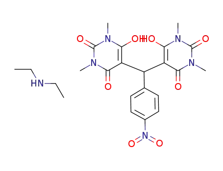 5,5'-((4-nitrophenyl)methylene)bis(1,3-dimethylpyrimidine-2,4,6(1H,3H,5H)-trione) diethylaminium salt