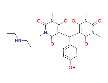5,5'-((4-hydroxyphenyl)methylene)bis(6-hydroxy-1,3-dimethylpyrimidine-2,4(1H,3H)-dione) diethylaminium salt
