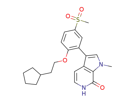 3-[2-(2-cyclopentylethoxy)-5-(methylsulfonyl)phenyl]-1-methyl-1,6-dihydro-7H-pyrrolo[2,3-c]pyridin-7-one