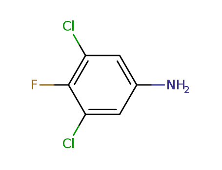 Molecular Structure of 2729-34-2 (3,5-dichloro-4-fluoroaniline)