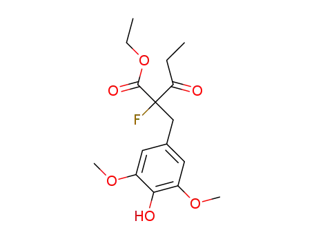 ethyl 2-fluoro-2-(4-hydroxy-3,5-dimethoxybenzyl)-3-oxopentanoate