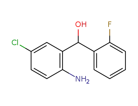 Molecular Structure of 74173-87-8 (Benzenemethanol, 2-amino-5-chloro-a-(2-fluorophenyl)-)