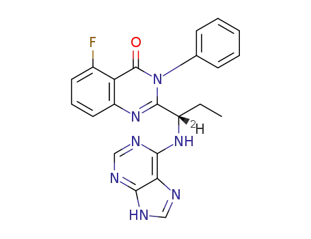 (S)-2-(1-(9H-purin-6-yl-amino)-1-d-propyl)-5-fluoro-3-phenylquinazoline-4(3H)-ketone