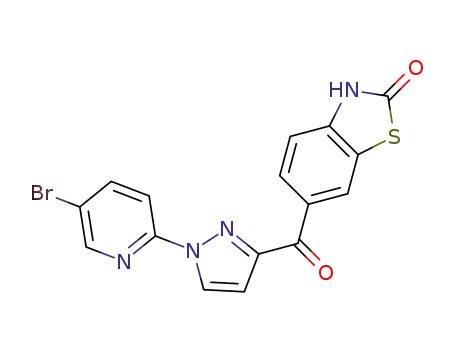 6-[1-(5-bromo-2-pyridyl)pyrazole-3-carbonyl]-3H-1,3-benzothiazol-2-one