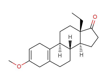 2322-77-2,Methoxydienone,METHOXYDIENONE;13-beta-Ethyl-3-methoxygona-2,5(10)-dien-17-one;(8r,9s,13s,14s)-13-ethyl-3-methoxy-4,6,7,8,9,11,12,14,15,16-decahydro-1h-cyclopenta[a]phenanthren-17-one;13-Ethyl-3-methoxy-gona-2,5(10;D(-)-18-METHYL-3-METHOXY-ESTRA-2,5(10)-DIEN-17-ONE;METHOXYDIENONE(13-BETA-ETHYL-3-METHOXYGONA-2,5(10)-DIEN-17-ONE);18-Methylestra-2,5(10)-dien-3-ol-17-one-3-methy ether;3-Methoxy-18-methylestra-2,5(10)-dien-17-one
