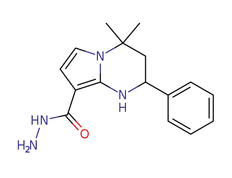 4,4-dimethyl-2-phenyl-1,2,3,4-tetrahydro-pyrrolo[1,2-a]pyrimidine-8-carboxylic acid hydrazide