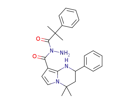 4,4-dimethyl-2-phenyl-1,2,3,4-tetrahydro-pyrrolo[1,2-a]pyrimidine-8-carboxylic acid N-(2-methyl-2-phenyl-propionyl)hydrazide