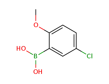 Molecular Structure of 89694-48-4 (5-Chloro-2-methoxyphenylboronic acid)