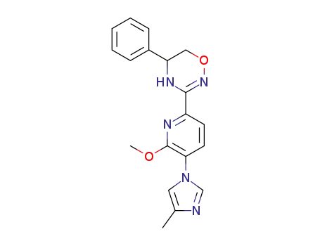 3-(6-methoxy-5-(4-methyl-1H-imidazol-1-yl)pyridin-2-yl)-5-phenyl-5,6-dihydro-4H-1,2,4-oxadiazine