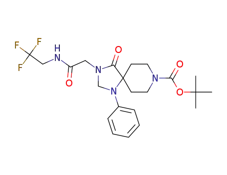 tert-butyl 4-oxo-3-[2-oxo-2-(2,2,2-trifluoroethylamino)ethyl]-1-phenyl-1,3,8-triazaspiro[4.5]decane-8-carboxylate